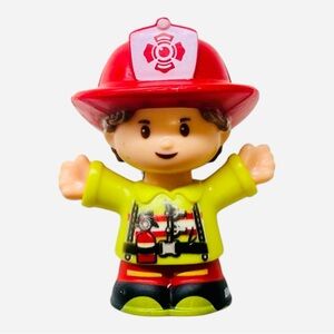 Fisher Price Firefighter Girl Toy Figure Red/Yellow little people chunky figure